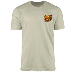 Death Before Dishonor lacrosse t-shirt with warrior in armor holding lacrosse stick design on sand colored tee from Hobo Lax