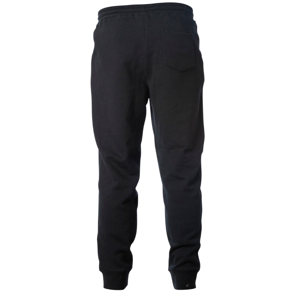 Adult Joggers - 336 Lacrosse Club in black, back view