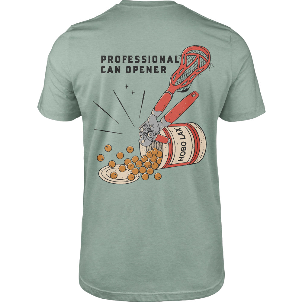 The Can Opener lacrosse t-shirt in seafoam