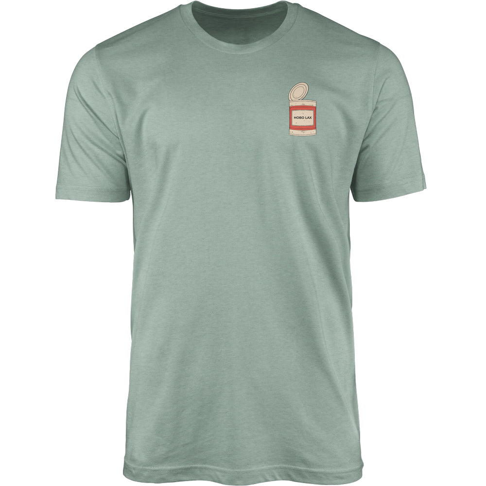 The Can Opener lacrosse t-shirt in seafoam funny tee