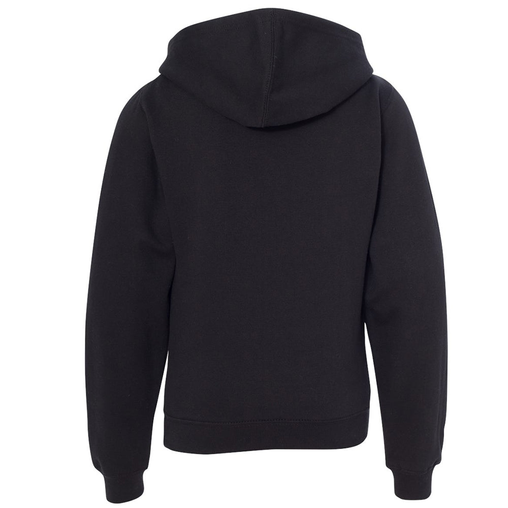 Youth Hoodie - 336 Lacrosse Club in black, back view