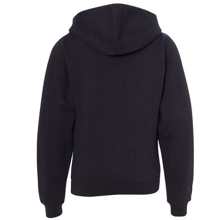 Youth Hoodie - 336 Lacrosse Club in black, back view