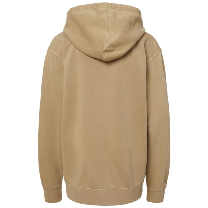 Youth Hoodie - 336 Lacrosse Club in pigment camel, back view