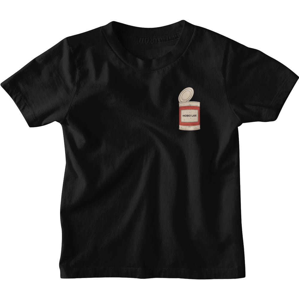 Can Opener Youth Lacrosse T-Shirt in Black – Front