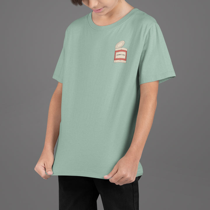 Can Opener Youth Lacrosse T-Shirt in Seafoam – Front – Kids Mockup