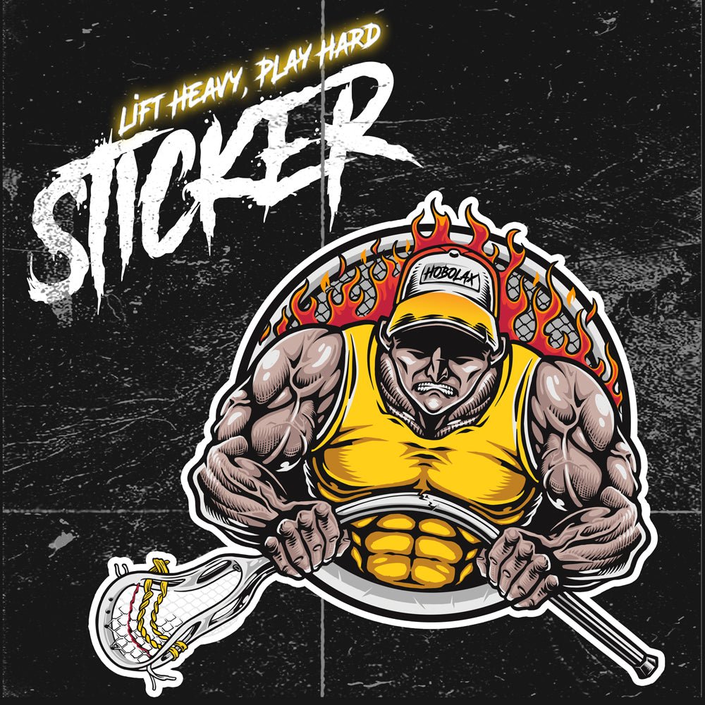 Lift Heavy, Play Hard - Vinyl Sticker - Hobo Lax