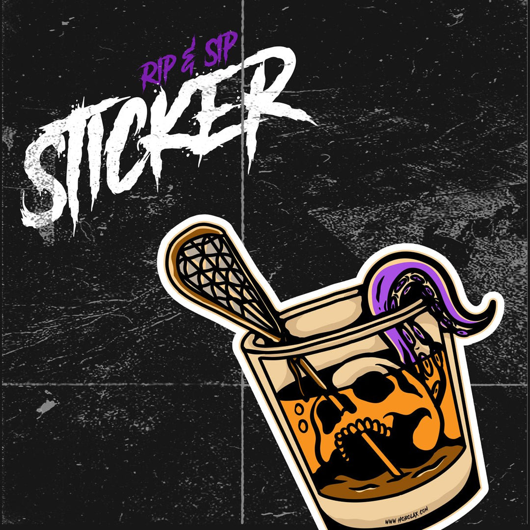 Rip &amp; Sip - Vinyl Sticker - Hobo Lax